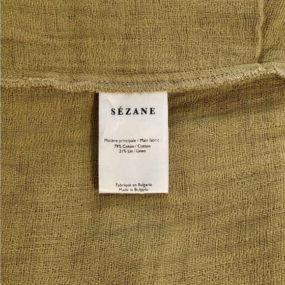 Sezane Linen-Blend Hailey Long-Sleeve Jumpsuit - Picture 7 of 7